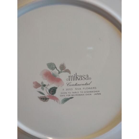 Vintage Mikasa Continental Silk Flowers 10.25” Dinner Plate F3003, Japan - Picture 4 of 5